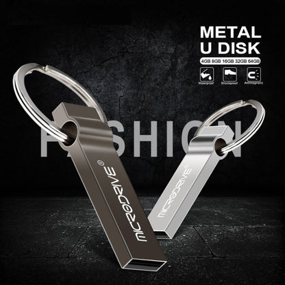 MicroDrive 16GB USB 2.0 Metal Keychain U Disk (Grey) - Computer & Networking by MicroDrive | Online Shopping UK | buy2fix