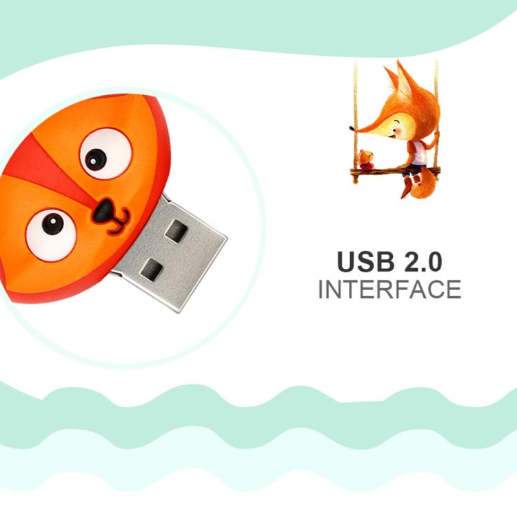 MicroDrive 64GB USB 2.0 Creative Cute Fox U Disk - USB Flash Drives by MicroDrive | Online Shopping UK | buy2fix